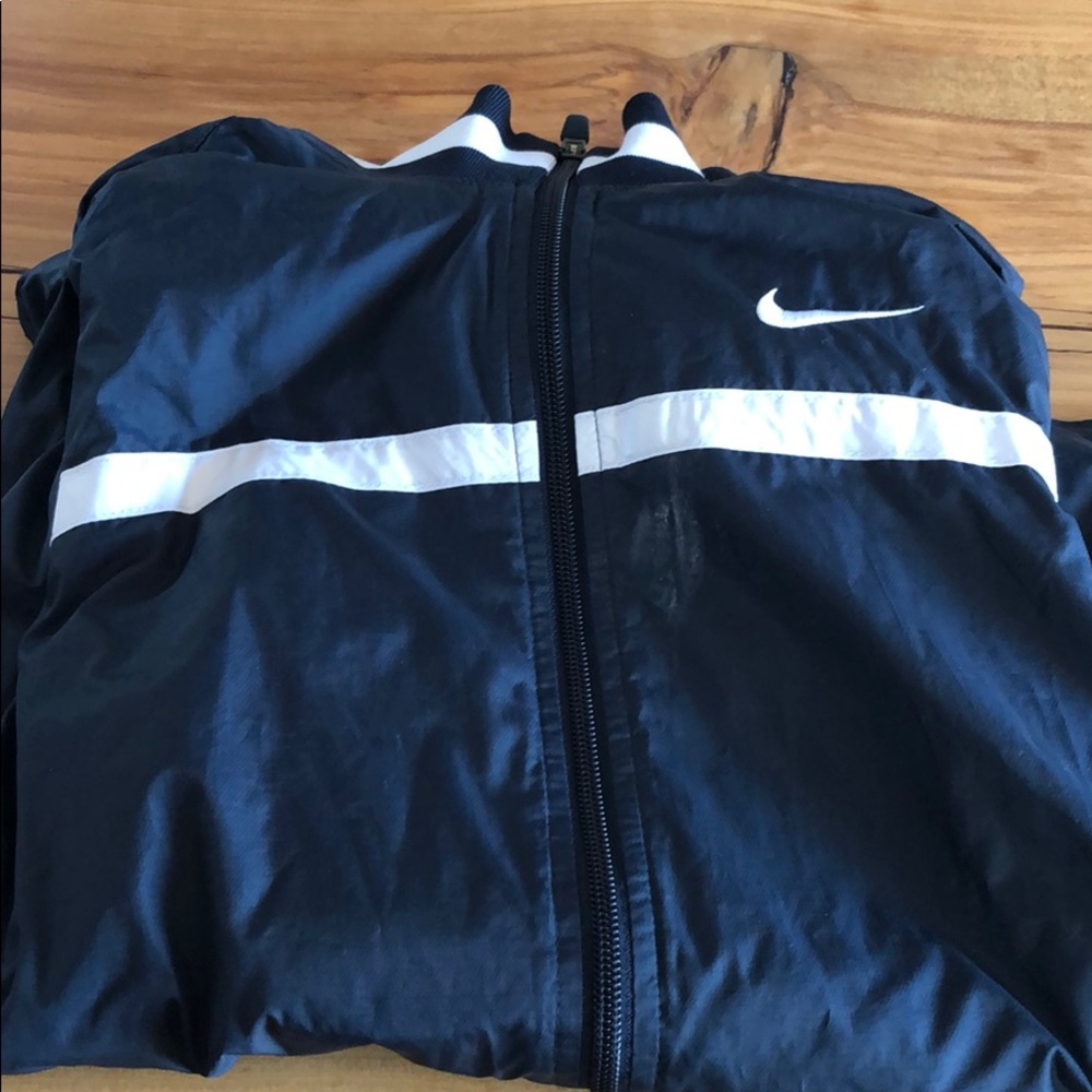 Navy and white vintage windbreaker